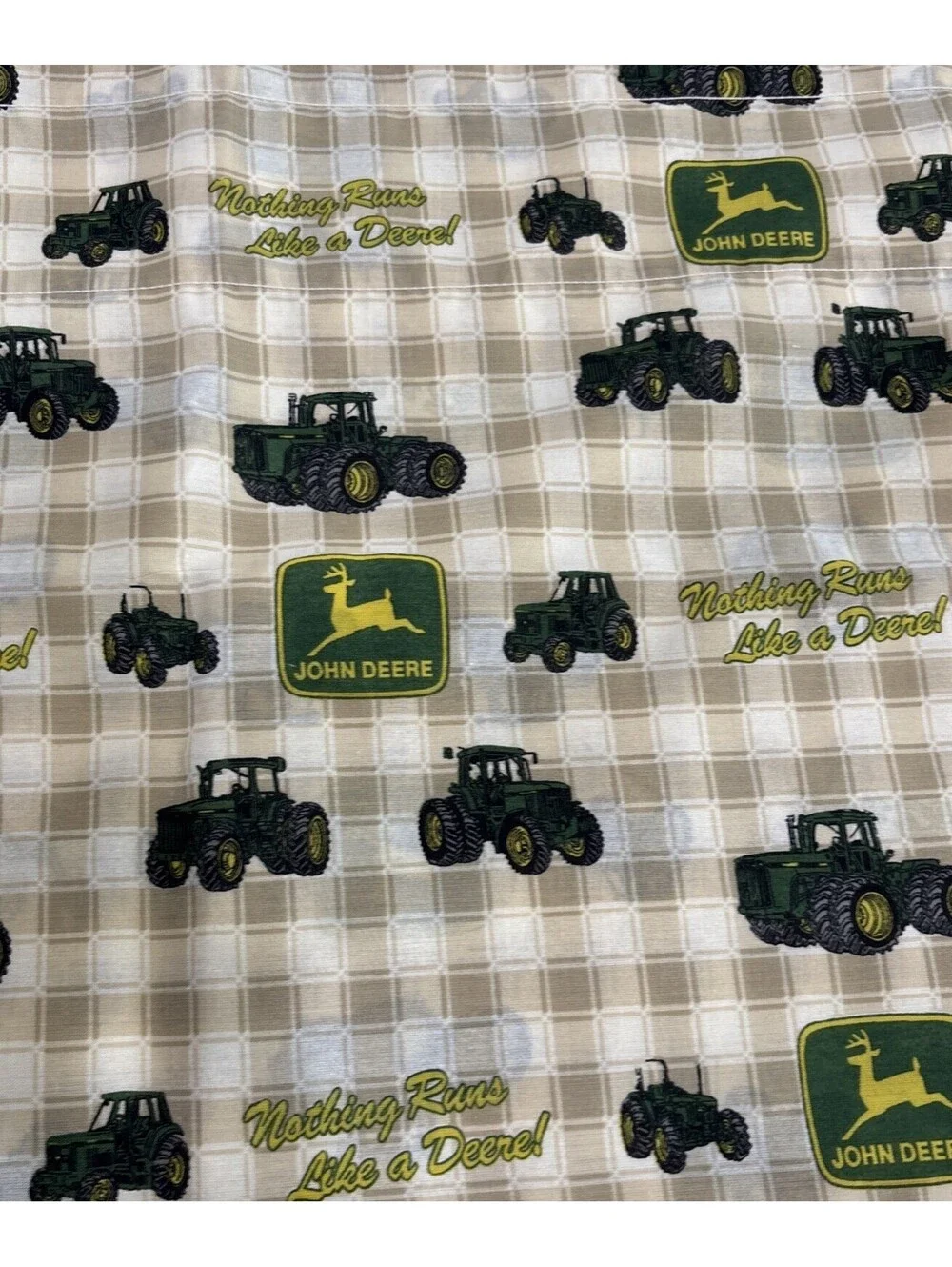 John Deere Window Valance 15572  Cotton Blend, Width 86”, Length 17”, Good Cond